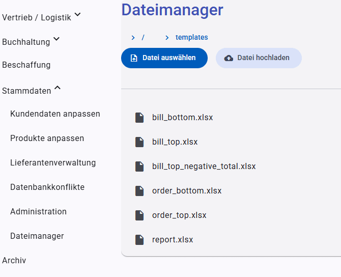Alle im Bild zu sehenden Dateien müssen abgelegt werden, um eine Reibungslose Funktion zu gewährleisten.